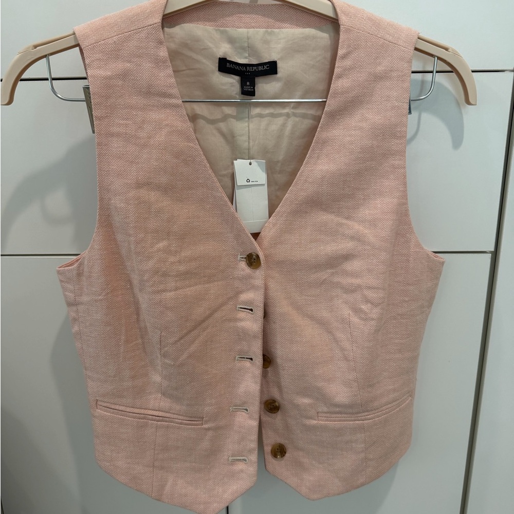 Banana Republic Pink Linen Matching Set